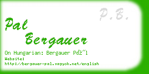 pal bergauer business card